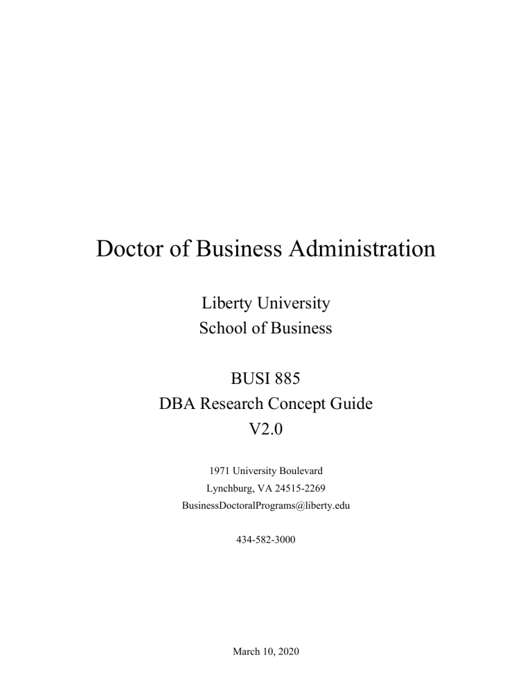 doctor of business administration research topics