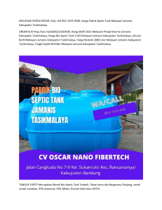 MELAYANI PARTAI BESAR , CALL +62 852-1533-9500, Harga Pabrik Septic Tank Melayani Jamanis Kabupaten Tasikmalaya
