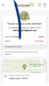 Confirmation  To Go Order