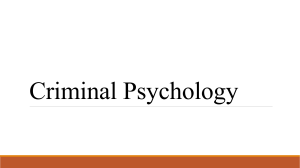 Criminal Psychology