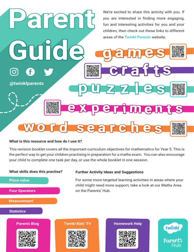 ks2 maths homework booklet