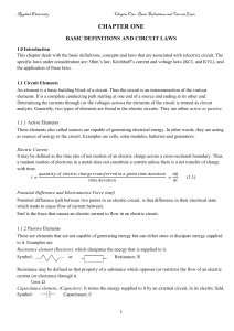 Basic Circuit Laws & Definitions