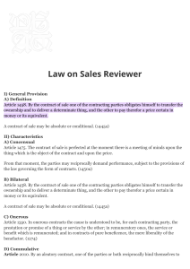 Law on Sales Reviewer