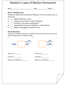 NewtonsThreeLawsofMotionHomework-1