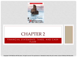 Financial Statements, Taxes, and Cash Flow