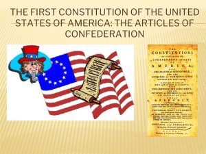 The Articles of Confederation Teacher Copy