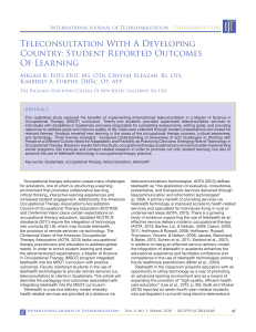 Teleconsultation with a Developing Country Student Reported Outcomes of Learning