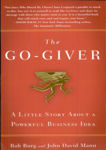 Burg, Bob - The Go-giver A Little Story About a Powerful Business Idea