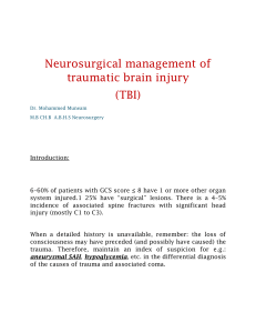 neurosurgical managment of traumatic brain injury copy