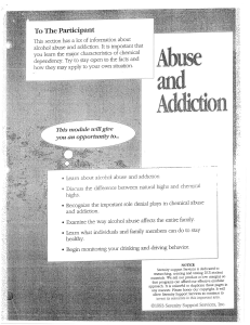Abuse and Addiction
