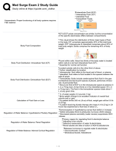 Med Surge Exam 2 Study Guide