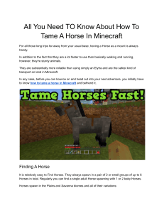 All You Need TO Know About How To Tame A Horse In Minecraft