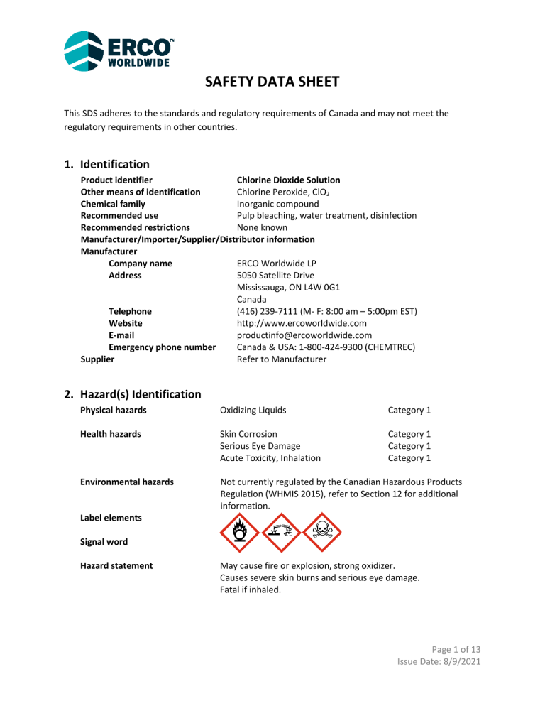 SDSCChlorineDioxideSolution