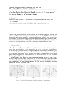 Comparison of Structural Behavior of Masonry Arches