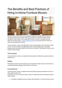 In Home Furniture Movers