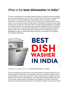What is the best dishwasher in india  