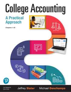 College Accounting A Practical Approach 15e Jeffrey Slater
