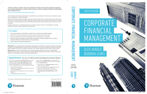 Corporate Financial Management, 6e Glen Arnold, Deborah Lewis