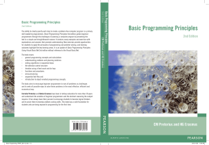 Basic Programming Principles by CM Pretorius