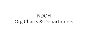 NDOH Org Charts & Structure