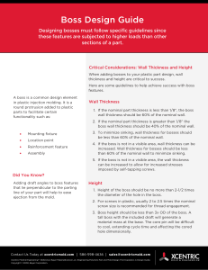 Injection Molding Boss Design Guide