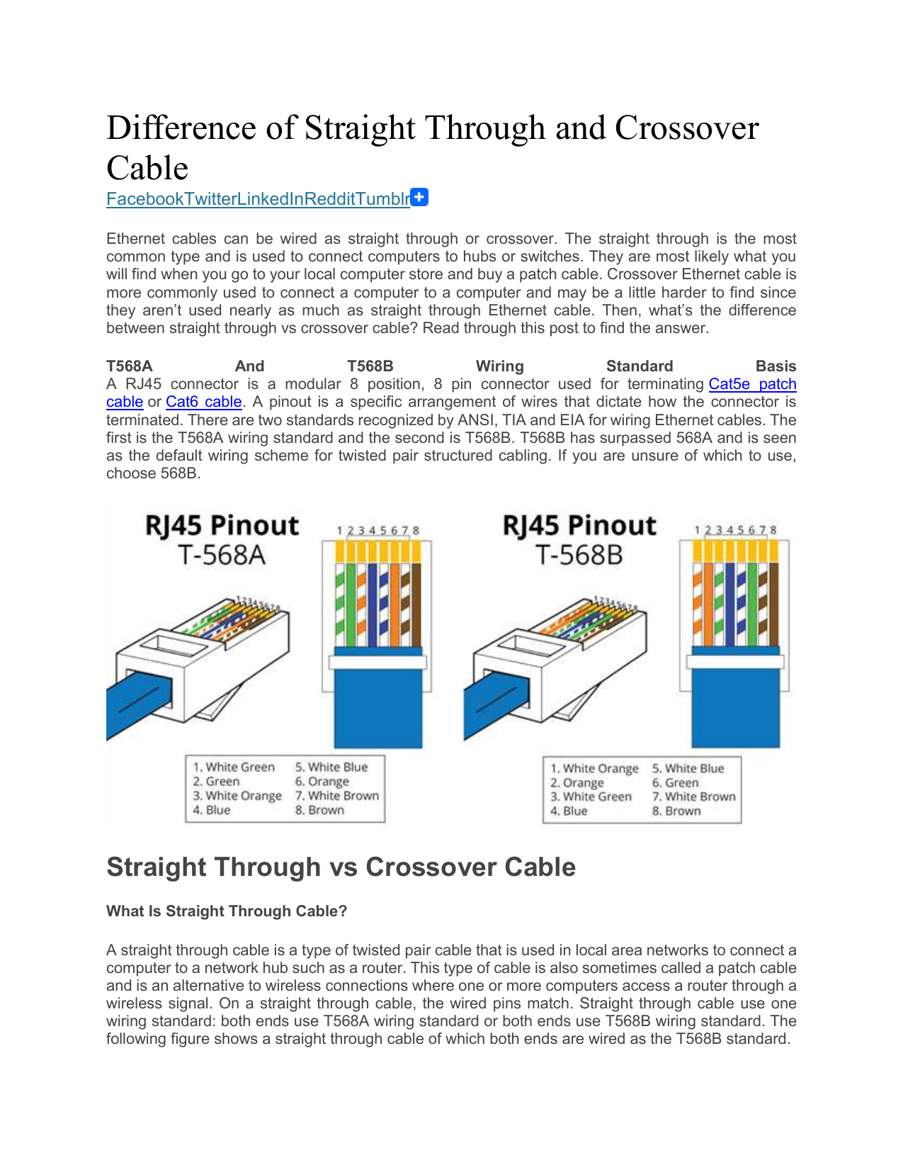 Crossover Cable vs Ethernet Cable: What's the Difference