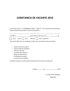 CONSTANCIA DE VACANTE 2023