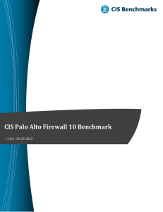 CIS Palo Alto Firewall 10 Benchmark v1.0.0 