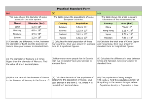 Practical Standard Form Practice Grid