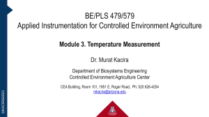 Module 3. Temperature Measurement
