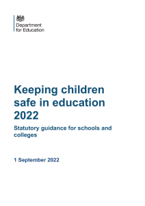 Keeping children safe in education 2022