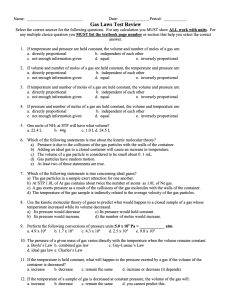 Gas Laws Test Review