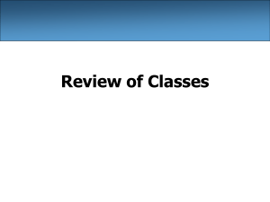 Review of Classes for Java