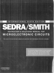 Instructor's Solution Manual for Microelectronic Circuits, International 6th Edition-Oxford University Press (2011)