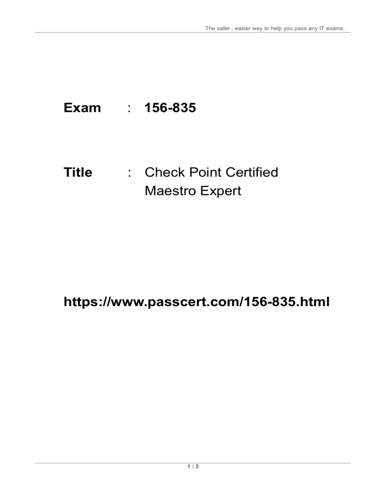 PDF 156-835 Cram Exam