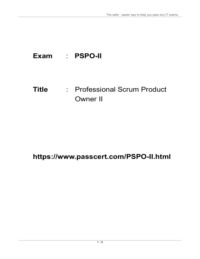 PSPO-II Simulationsfragen