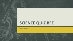 Science Quiz Bee questionaires
