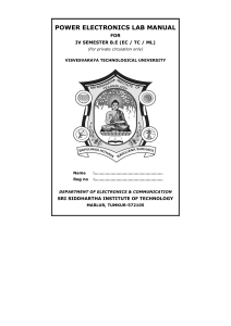 Power Electronics Lab Manual for B.E Students