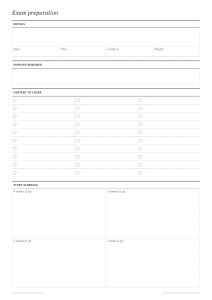 A4 Exam Prep Blank