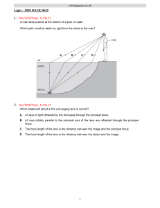 IGCSE Physics Light Exam Paper 2020