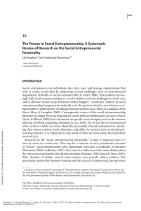 The Wiley Handbook of Entrepreneurship ---- (Section 2 The Individual Psychology of Entrepreneurship)
