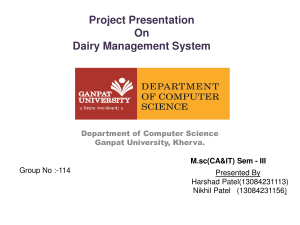 DAIRY MANAGEMENT SYSTEM PROJECT REPORT
