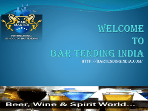 Benefits of taking a bartender course in India PPT