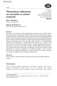 Toledano & Anderson Theoretical reflections on narrative in action research