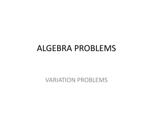 Variation Problems