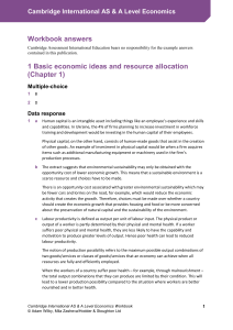 AS and A Level Economics Workbook Answers