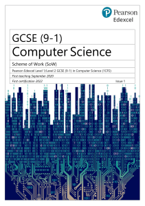 SoW Computer Science - Edexcel