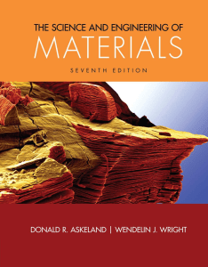 The science and engineering of materials 