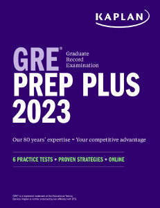 GRE Prep Plus 2023 (Kaplan Test Prep)