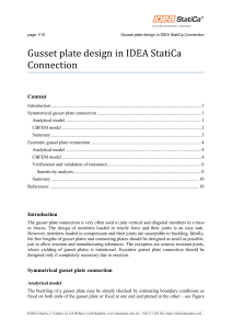 Gusset plate connections in IDEA StatiCa Connection